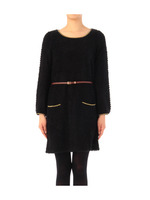 ゴールドパイピングニットワンピース