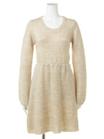 バッグリボンニットワンピース