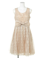 重ねバラ生地ワンピース