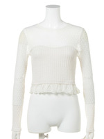 裾フリルビスチェプルオーバー