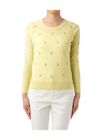 MARILYN MOON レースビジューニットプルオーバー