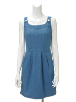 ウォッシュデニムジャンパードレス