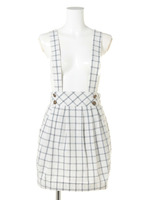 サスペンダー付タイトスカート