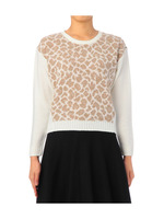 レオパード柄デザインニット