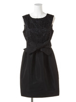 JPDF レース切り替え リボン付き コクーン ワンピース