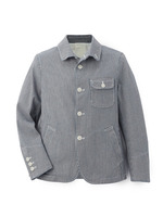 インディゴチェックストレッチブルゾン