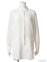 切替シャツワンピース