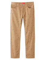 STAR-EMBROIDERY CHINO PANTS