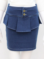 カットデニムぺプラムSK