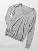 シルクカシミヤVネックニット