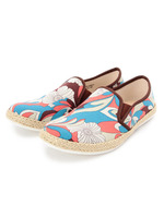 ジュート巻き花柄スリッポン