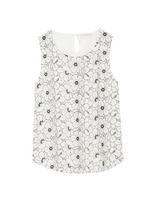 フラワー刺繍レイヤードプルオーバー