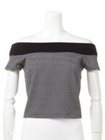 ミニギンガムオフショルTOP