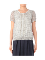 ギンガムチェックシフォンプルオーバー