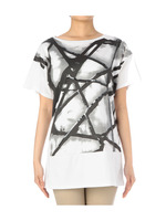 スパンコール使いプリントカットソー