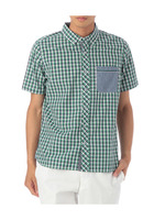 カラーチェック半袖シャツ