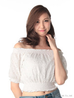 レースオフショルダーTOPS