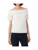 ワッフルオフショルダーカットソー