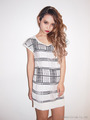 plaid knit OP