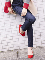 ピッグスエードパンプス