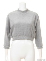 ベロアクロップドトップス