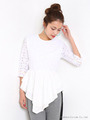 【KiiRA】LACE PEPLUM TUNIC