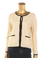 バイカラーニットカーディガン