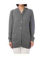 フーデッドロングニットカーディガン