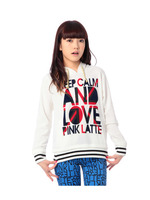 3カラーフロッキーロゴ裏毛パーカ