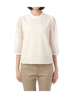 レースハイネックブラウス