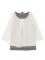 タックシフォンブラウス+タンクトップSET