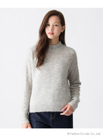 ベビーアルパカショート丈ニットプルオーバー