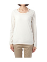 三つ編み肩紐カットソー