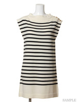 [Salon de Balcony]BORDER KNIT ONE PIECE