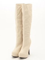 【FW限定価格】パール付ニーハイブーツ