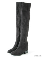 【REZOY】サイドラインインヒールニーハイブーツ