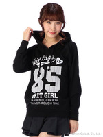 【Tralala】ラバープリント裏毛パーカー