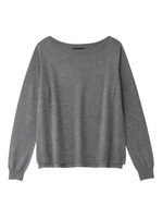 カシミヤ混セミＡラインボートネックニット