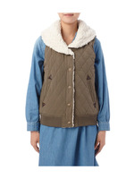 ボア使いキルティングベスト