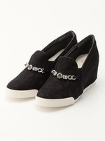 総レースビジューインヒールスニーカー