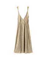 BONHEUR ラメ使いギャザーキャミワンピース