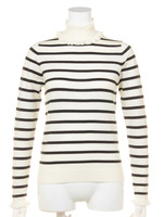 【girly】フリルリブボーダーニットTOPS