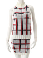 【ECURY】チェックタートルニットセットアップ