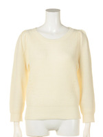 畦編みプルオーバー