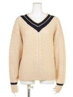 ケーブルラインV／NニットP／O