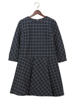 JOCLR ウィンドペンチェックフレアワンピース