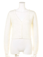 シャギーVネックショートカーデ