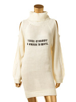 タートル肩あきルーズニットOP