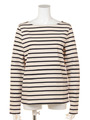 【BED&BREAKFAST】Organic Stripe Boat-neck Top