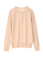 クルーネックハイゲージニットカーディガン